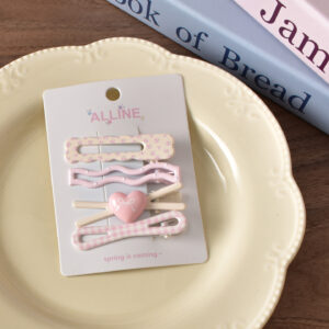 36# pink rectangular floral-4pcs