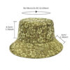 Wholesale Chic Army Green Floral Print Bucket Hat Sun Protection Unisex Resale Accessory