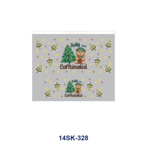 oly-0b70cc7803e2f6a4ab558b1a00d0e7a0 Wholesale 2/4/8pcs Christmas Bear Theme Mini Cup Keychain Sticker