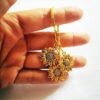 Wholesale Pastoral Style Sunflower Tassel Keychain, Alloy Keychain Pendant, Fashion Accessory for Gifts