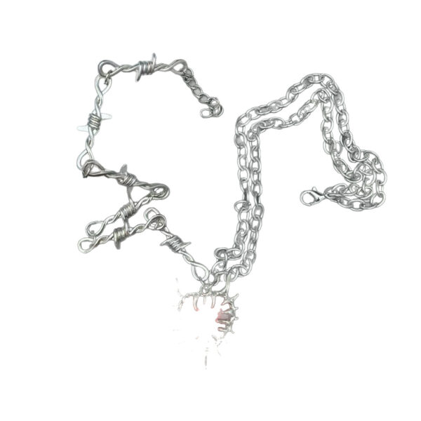 Wholesale Gothic Heart Pendant Necklace Trendy Jewelry Accessory for Party Gift Boutique Resale