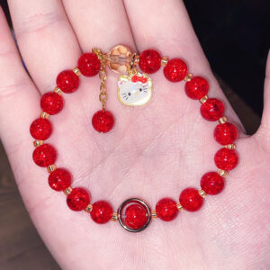 Cat Big Red Ice Crack Handstring Bag
