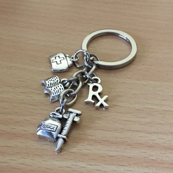 oly-0bb7a1c9730730e7ff8f4d6101411b75 Wholesale Alloy Pharmacist Rx Symbol Keychain Fashion Accessory Keyring