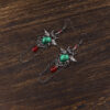 oly-0bd04d96970327e5fcbf1b8393355962 Wholesale Vintage Gothic Bat Rhinestone Tassel Earrings Zinc Alloy Gun Black Party Jewelry