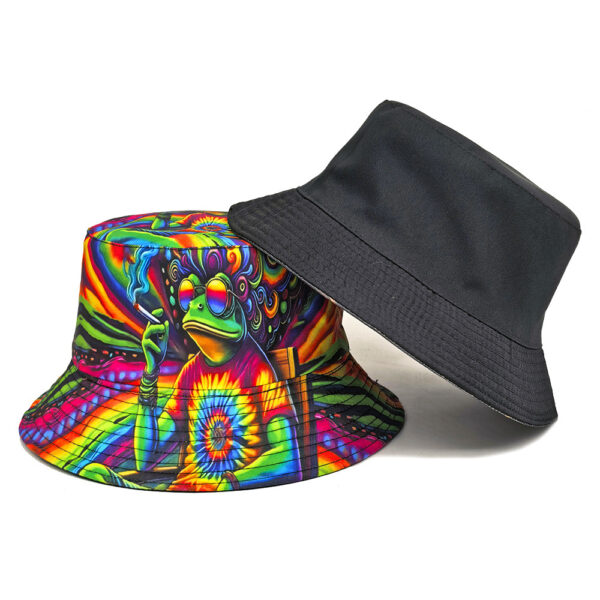oly-0bd23688a33f279921f3f156f516ad58 Wholesale Fashion Frog Pattern Bucket Hat Sun Protection Unisex Casual Resale