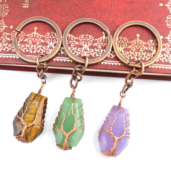 Wholesale Metal Keychain Pendant Vintage Wire Wrapped Design Trendy Bag Charm for Gift or Daily Use