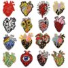 Wholesale Cartoon Heart Embroidered Patches Decorative DIY Fashion Accessory for Clothing Bags