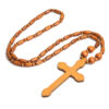oly-0bf235c83822ffaa686aa7fa18c8397b Wholesale Punk Style Wooden Bead Cross Necklace Dark Fashion Jewelry Accessory