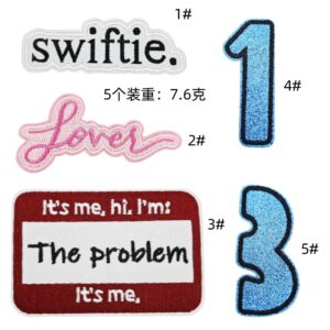 Cartoon Text Cloth Paste Combination 5 Pack