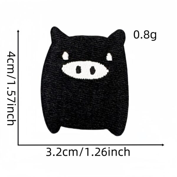 oly-0c13da1ccbcd3dd91a57741c34058f86 Wholesale Korean Ins Style Black White Cat Cartoon Iron-On Embroidered Patches Craft Supply for DIY Shoes and Hats