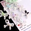 oly-0c1cbcaa7a5066b5eebeb28b33a9c3cc Wholesale Casual Rhinestone Bow Beads Alloy DIY Bag Charm Keychain Accessory