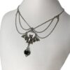 Wholesale Vintage Multi Layer Bat Pendant Clavicle Chain Necklace Black Alloy Jewelry Halloween Gift