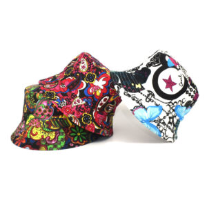oly-0c373b96f8ecefe1064ba45348ad8c30 Wholesale Printed Fisherman Hat Wide Brim Flat Top Sun Protection Bucket Hat for Women Outdoor Travel Casual Summer Wear Gift
