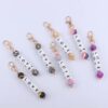 oly-0c3988a6bf6a875480b13068865b78d8 Wholesale Silicone Korean Style DIY Bead Bracelet Keychain Pink Fashion Accessory for Resale