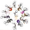 Wholesale Natural Amethyst Crystal Woven Moon Bag Charm Keychain Decorative Accessory