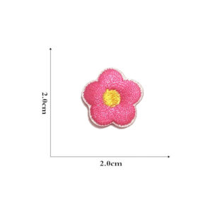 Self-adhesive rose red flower cloth stickers -6#