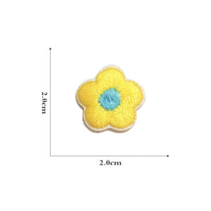 Self-adhesive yellow flower cloth stickers -4#