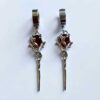 Wholesale Gothic Punk Ruby Earrings in Stainless Steel Boutique Resale Jewelry Accessory