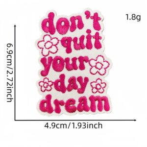 Pink english cloth sticker 5#