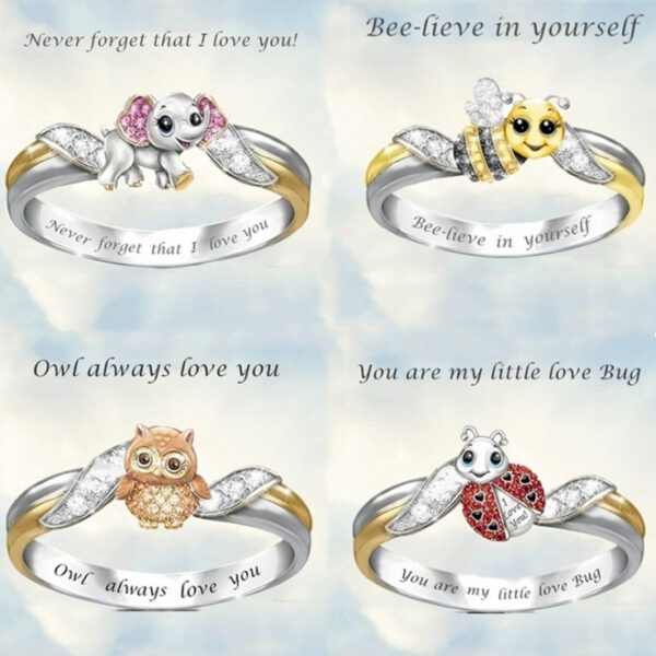 oly-0c6ae0446c242171d8c56fc85d4dd119 Wholesale Electroplated Alloy Elephant Ring Women's Fashion Jewelry Accessory