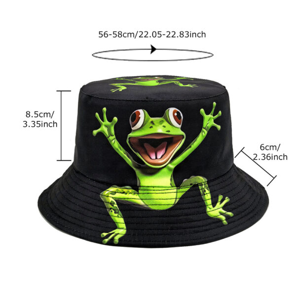 oly-0c71c01e28ef59cd5144c1d0085079d4 Wholesale Trendy Frog Pattern Bucket Hat Sun Protection Unisex Outdoor Cap for Resale