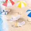 Wholesale PVC Miniature Sea View DIY Ornament Kit with Boat and Beach Chair, Decorative Home Accent