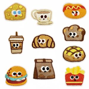 oly-0c83d15b52541fee5ac045b59c8319eb Wholesale Polyester Cartoon Food Embroidery Patches Stylish DIY Accessory for Clothing Decor