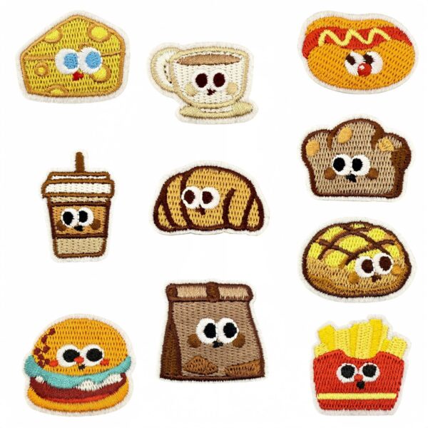 oly-0c83d15b52541fee5ac045b59c8319eb Wholesale Polyester Cartoon Food Embroidery Patches Stylish DIY Accessory for Clothing Decor