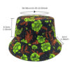Wholesale Floral Rhinestone Double Sided Bucket Hat Sun Protection Casual Fashion Accessory Gift