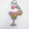 Wholesale Rhinestone Wine Glass Keychain Tassel Key Ring Fashion Accessory Gift for Wedding