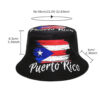 Wholesale Stylish Puerto Rico Flag Fisherman Hat Reversible Unisex Sun Protection Beach Hat