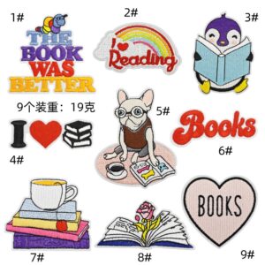 Happy reading cloth stickers 9 pack