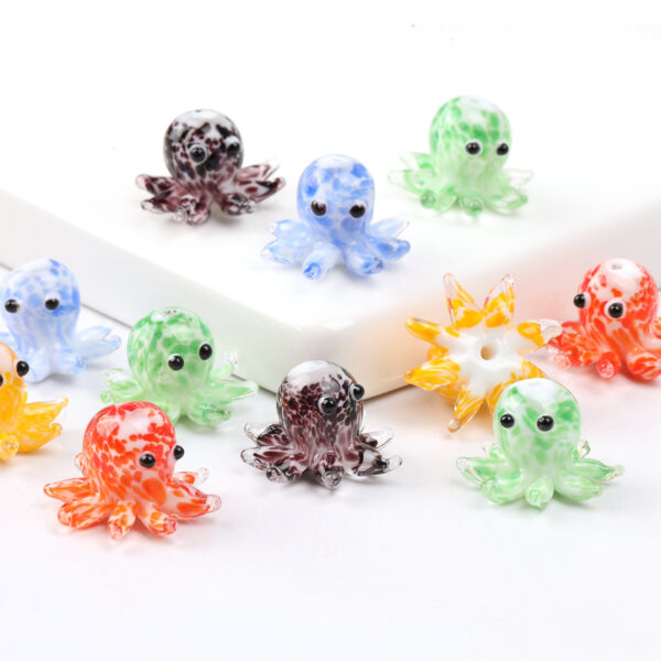 oly-0cea488e5d512ddeb785dec5ed096886 Wholesale Handmade Octopus Glass Beads Mixed Colors for Jewelry Making Craft Supply