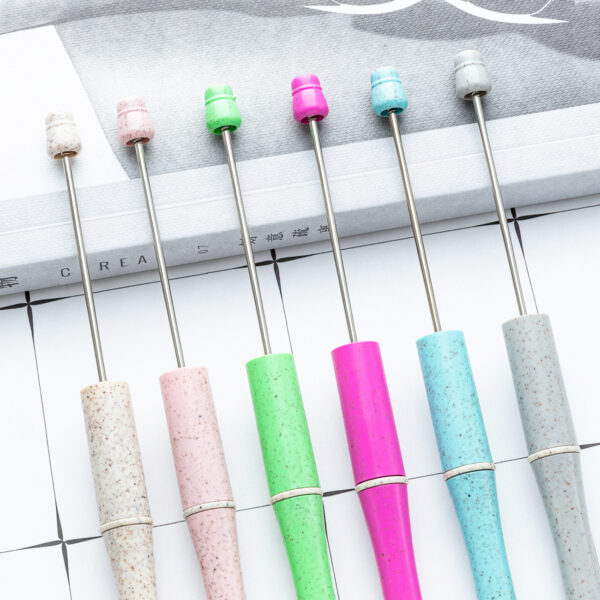 oly-0cf01e92471200cae167bec0ead0498e Wholesale Wheat Straw Beaded Pen Creative DIY Craft Writing Pen Eco Friendly Office Stationery Gift Boutique Resale