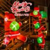 Wholesale Christmas Inflatable Santa Modern Minimalist PVC Outdoor Window Decoration