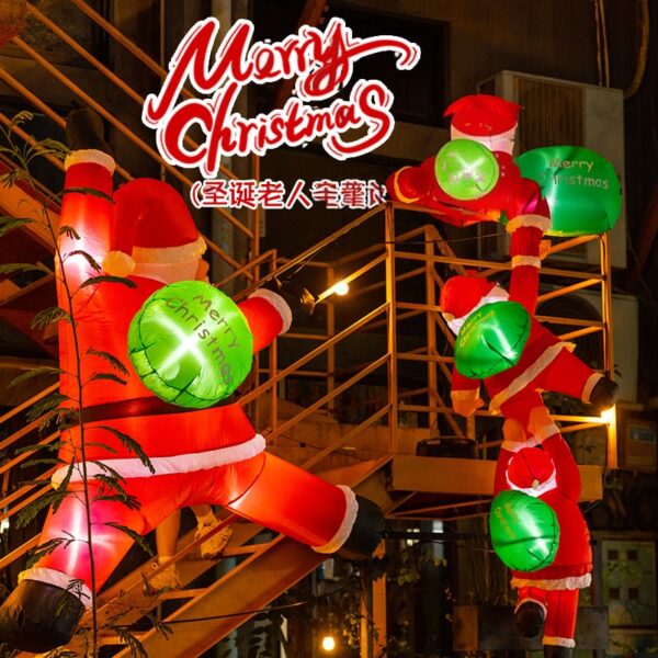 Wholesale Christmas Inflatable Santa Modern Minimalist PVC Outdoor Window Decoration