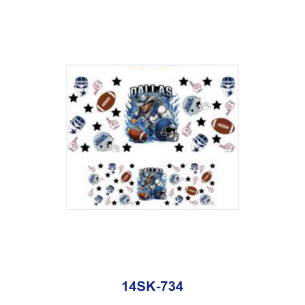 oly-0d04cd455c0ef96810b9dffce0719436 Wholesale 2/4/8pcs Vintage Football Team Print Mini Cup Keychain Sticker OLY Exclusive