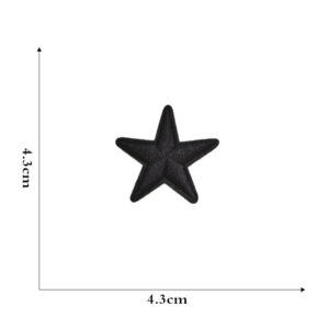 Black five-pointed star Small size cloth stickers