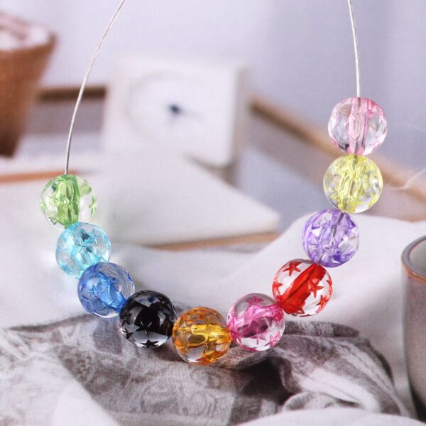 oly-0d2e8fe126368c4958e3bba762a6dfd4 Wholesale Pink Acrylic Star Beads 10mm DIY Jewelry Making Accessory for Resale