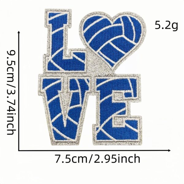 oly-0d349e6d54c169c152621f2cc7d192d0 Wholesale Volleyball Sports Patch - Cartoon Embroidery with Glitter, Decorative Iron-On Patch for Clothing Accessory