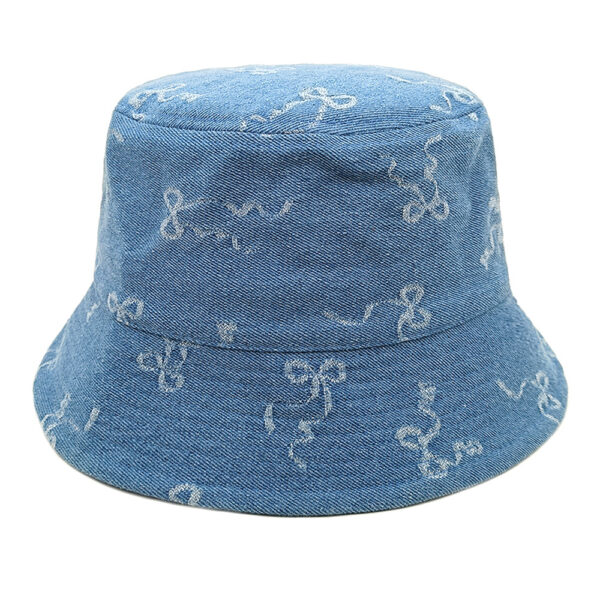 oly-0d51bf0430836fcee67dc62f7dc5471b Wholesale Denim Bow Bucket Hat Sun Protection Fashion Accessory for Women Boutique Resale