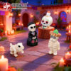 Wholesale Halloween Skeleton Couple Figurine Decorative Ornament Car Desktop Decor Gift