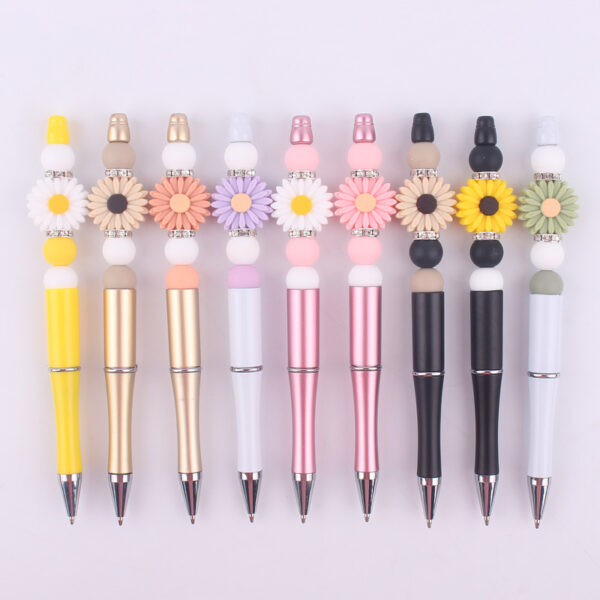 oly-0d53ea298ef09e47ba1f2323dc9df558 Wholesale Chic Beaded Pen Creative DIY Silicone Bead Writing Pen for Resale