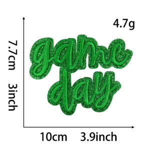 Hot melt glue*green*three-dimensional embroidery gameday