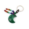 oly-0d61fb850ac36f1d1d7aa0024ad6af10 Wholesale Handwoven Natural Crystal Moon Keychain Pendant - Decorative Bag Charm for Purse or Car Key Accessory