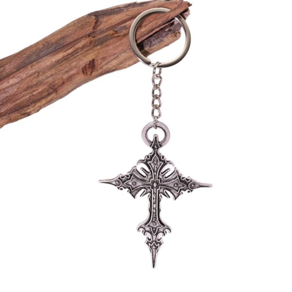 Wholesale Cross Skull Alloy Keychain Fashion Accessory for Car Keys Gift for Men