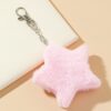 Wholesale Pink Faux Fur Star Keychain Bag Charm Cute Gift for Women Casual Accessory