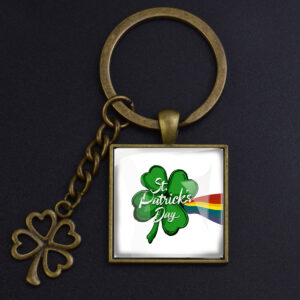 Rainbow four leaf clover