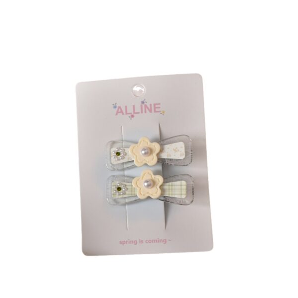 oly-0d88514a3158a24c1a5d1feb7bd35b3a Wholesale Spring Floral Bow Hair Clips Acrylic Fashion Accessory Gift