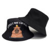 Wholesale Cartoon Capybara Bucket Hat Trendy Black Sun Protection Outdoor Hat for Men Women